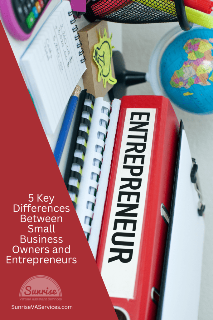 Explore the differences between small business owners and entrepreneurs, focusing on risks, innovation, growth, and management styles.